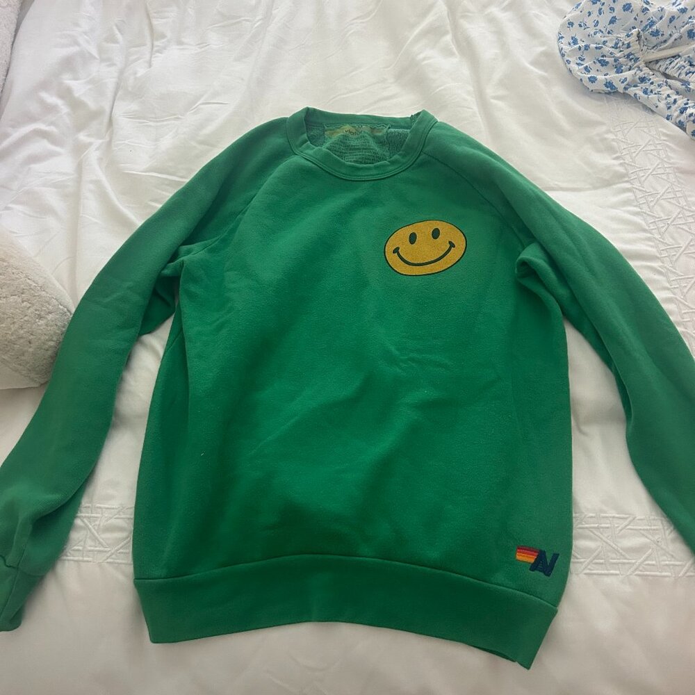 Green aviator nation crewneck